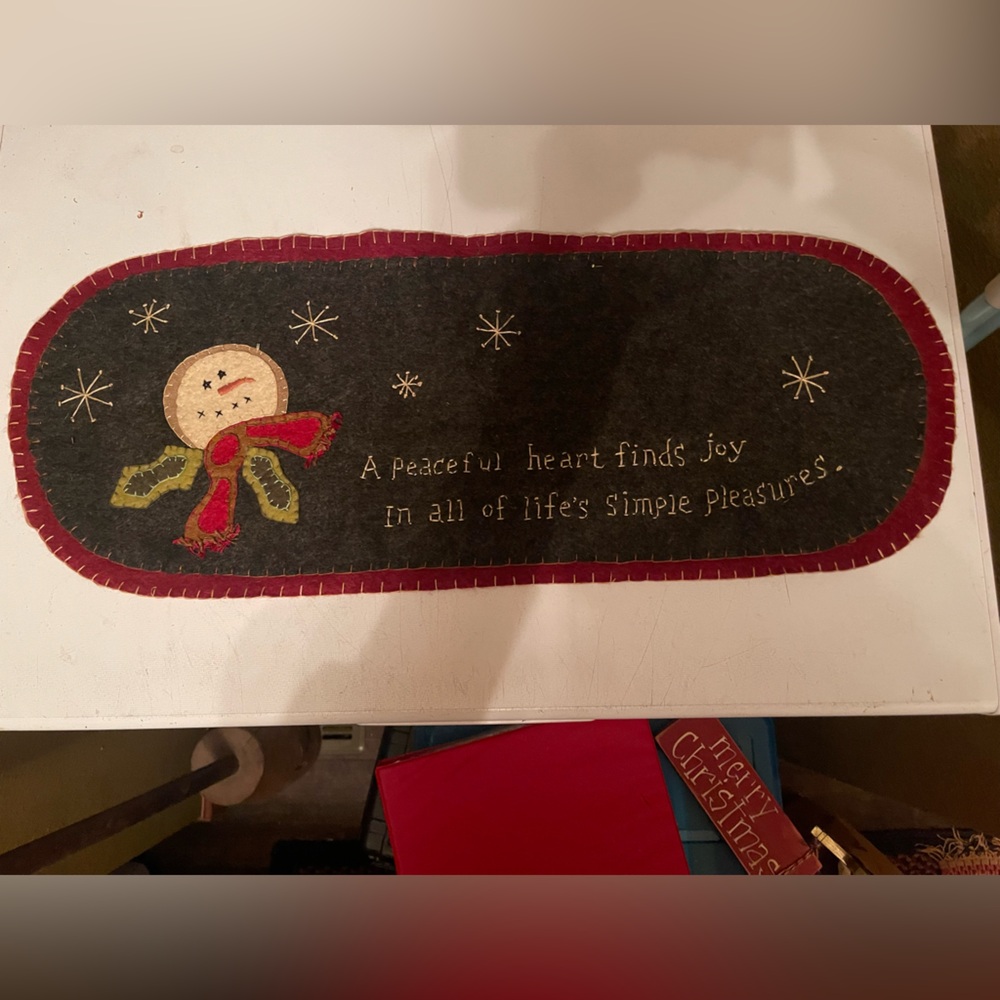 Festive Snowman Table Runner